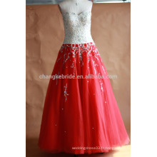 Magnifiques robes de quinceanera rouge 2016 Robes de soirée à masquer Puffy Cristal à perles pleines Corset Sparkly Sweet 16